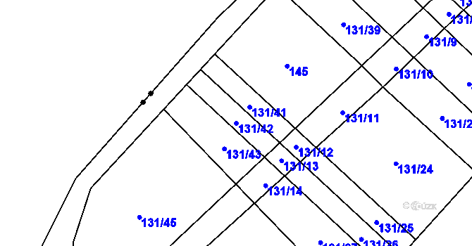 Parcela st. 131/42 v KÚ Malinec, Katastrální mapa