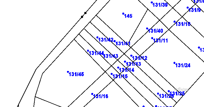 Parcela st. 131/43 v KÚ Malinec, Katastrální mapa
