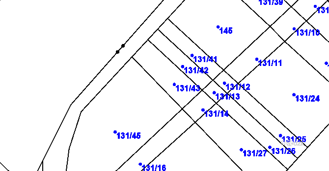 Parcela st. 131/44 v KÚ Malinec, Katastrální mapa