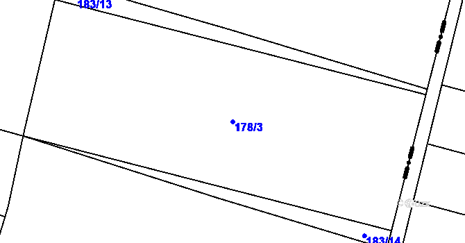 Parcela st. 178/3 v KÚ Malinec, Katastrální mapa