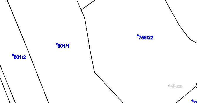 Parcela st. 756/18 v KÚ Malinec, Katastrální mapa