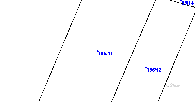 Parcela st. 185/11 v KÚ Malinec, Katastrální mapa