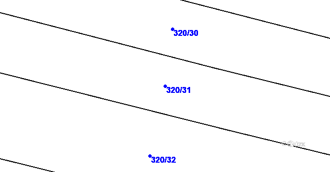 Parcela st. 320/31 v KÚ Malinec, Katastrální mapa