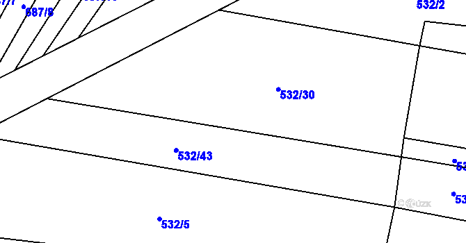 Parcela st. 532/4 v KÚ Malinec, Katastrální mapa