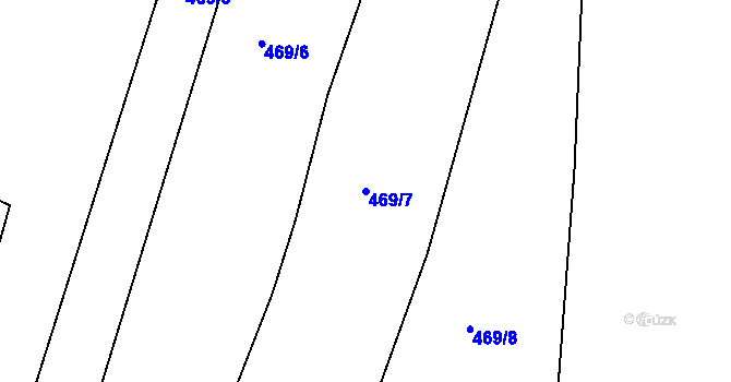 Parcela st. 469/7 v KÚ Kdanice, Katastrální mapa