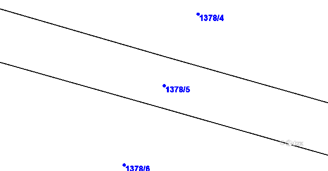 Parcela st. 1378/5 v KÚ Kdyně, Katastrální mapa