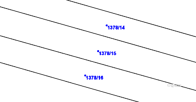 Parcela st. 1378/15 v KÚ Kdyně, Katastrální mapa