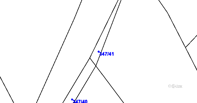 Parcela st. 347/41 v KÚ Kdyně, Katastrální mapa