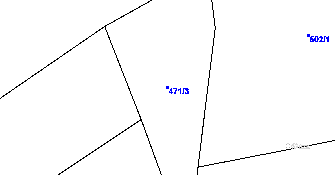 Parcela st. 471/3 v KÚ Kdyně, Katastrální mapa