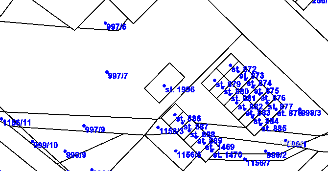 Parcela st. 1996 v KÚ Kdyně, Katastrální mapa