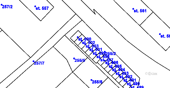 Parcela st. 503 v KÚ Kdyně, Katastrální mapa