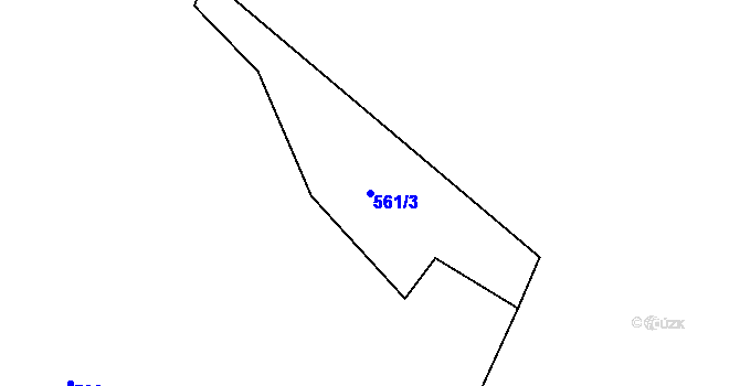 Parcela st. 561/3 v KÚ Kdyně, Katastrální mapa