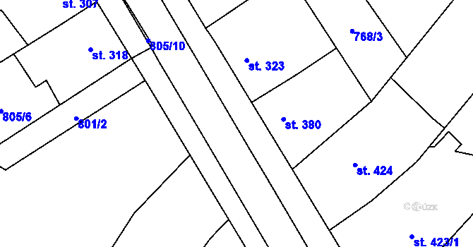 Parcela st. 1134/8 v KÚ Kdyně, Katastrální mapa