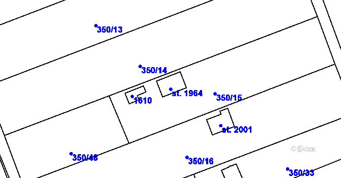 Parcela st. 1964 v KÚ Kdyně, Katastrální mapa