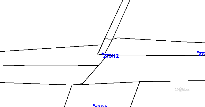 Parcela st. 273/12 v KÚ Keblice, Katastrální mapa