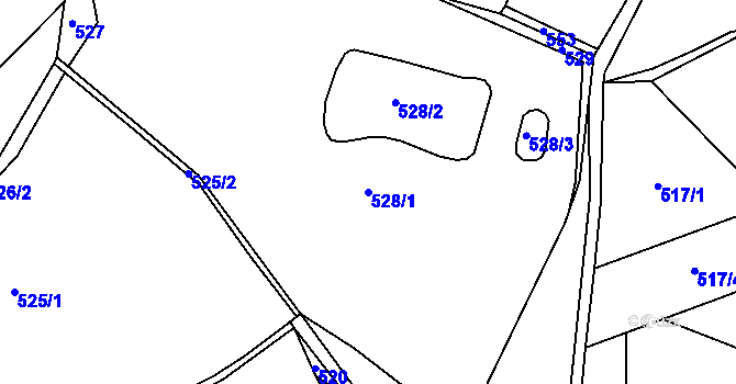 Parcela st. 528/1 v KÚ Kejnice, Katastrální mapa