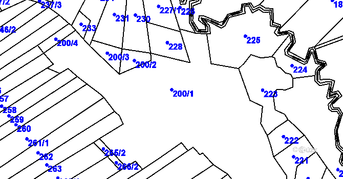 Parcela st. 200/1 v KÚ Kejžlice, Katastrální mapa