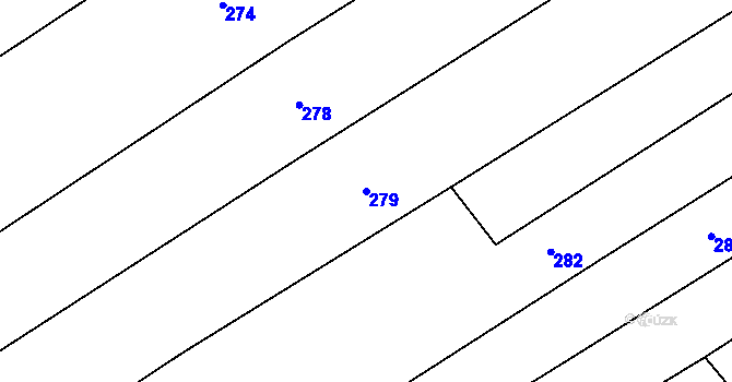 Parcela st. 279 v KÚ Kejžlice, Katastrální mapa