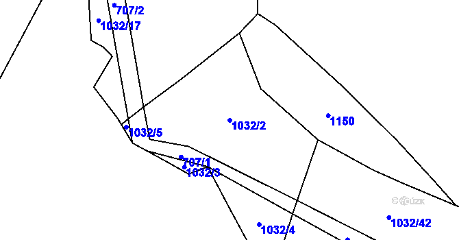 Parcela st. 1032/2 v KÚ Kejžlice, Katastrální mapa