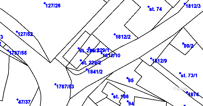 Parcela st. 1812/10 v KÚ Kejžlice, Katastrální mapa