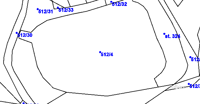 Parcela st. 512/4 v KÚ Kejžlice, Katastrální mapa