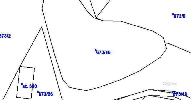 Parcela st. 673/16 v KÚ Kejžlice, Katastrální mapa