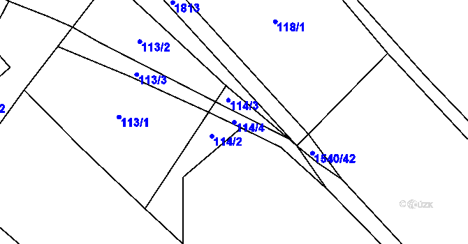 Parcela st. 114/4 v KÚ Kejžlice, Katastrální mapa