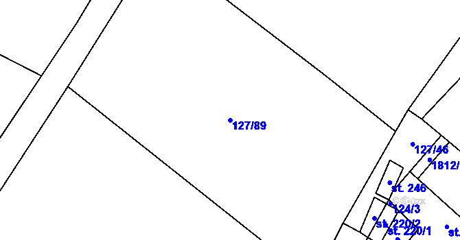 Parcela st. 127/89 v KÚ Kejžlice, Katastrální mapa