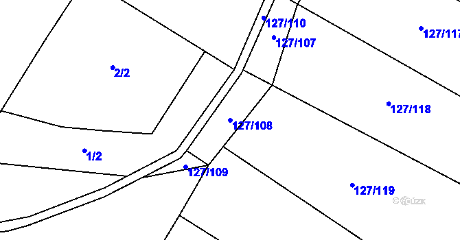 Parcela st. 127/108 v KÚ Kejžlice, Katastrální mapa