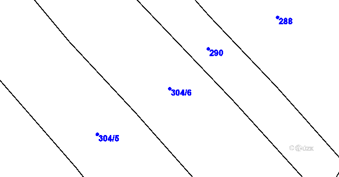 Parcela st. 304/6 v KÚ Kejžlice, Katastrální mapa