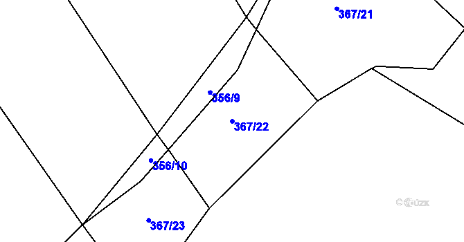Parcela st. 367/22 v KÚ Kejžlice, Katastrální mapa