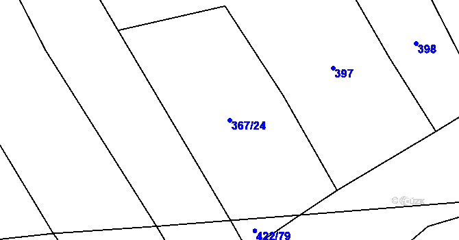 Parcela st. 367/24 v KÚ Kejžlice, Katastrální mapa