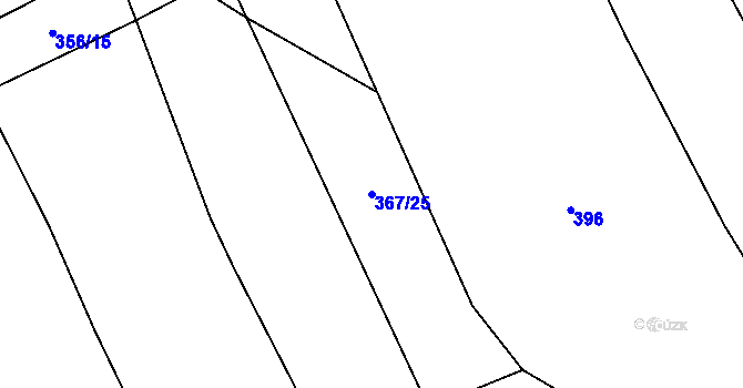 Parcela st. 367/25 v KÚ Kejžlice, Katastrální mapa