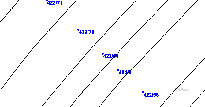 Parcela st. 422/68 v KÚ Kejžlice, Katastrální mapa