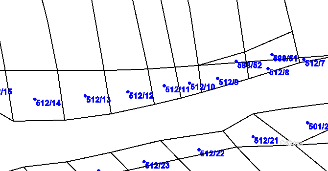 Parcela st. 512/11 v KÚ Kejžlice, Katastrální mapa