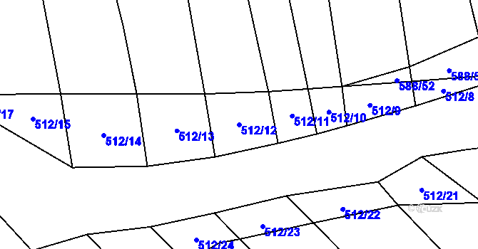 Parcela st. 512/12 v KÚ Kejžlice, Katastrální mapa