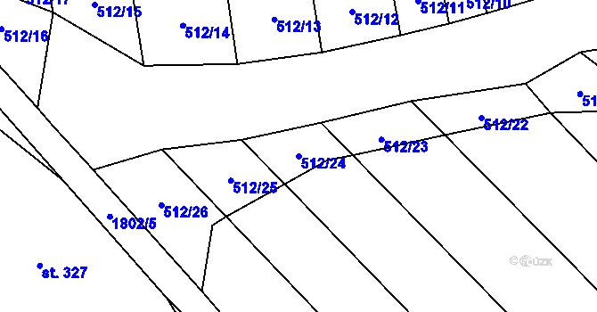 Parcela st. 512/24 v KÚ Kejžlice, Katastrální mapa