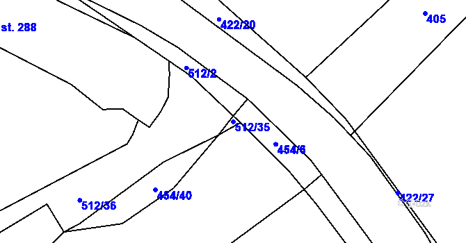Parcela st. 512/35 v KÚ Kejžlice, Katastrální mapa