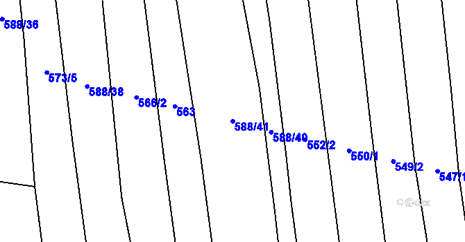 Parcela st. 588/41 v KÚ Kejžlice, Katastrální mapa