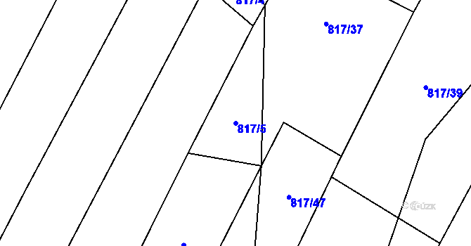 Parcela st. 817/5 v KÚ Kejžlice, Katastrální mapa