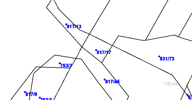 Parcela st. 817/17 v KÚ Kejžlice, Katastrální mapa