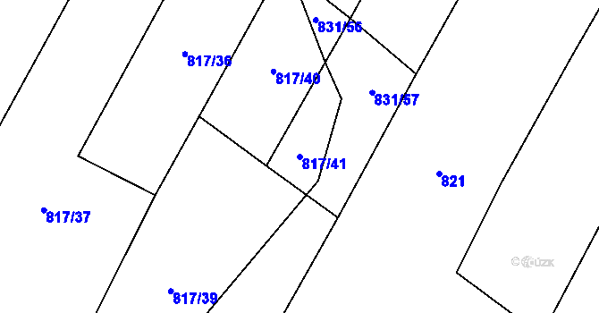 Parcela st. 817/41 v KÚ Kejžlice, Katastrální mapa