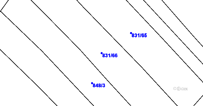 Parcela st. 831/66 v KÚ Kejžlice, Katastrální mapa