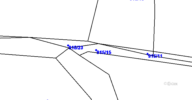 Parcela st. 915/15 v KÚ Kejžlice, Katastrální mapa