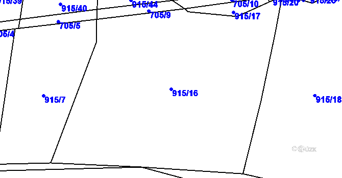 Parcela st. 915/16 v KÚ Kejžlice, Katastrální mapa