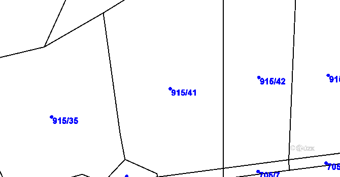 Parcela st. 915/41 v KÚ Kejžlice, Katastrální mapa