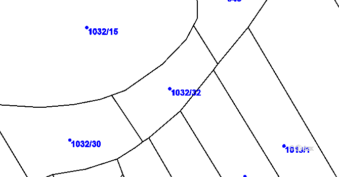 Parcela st. 1032/32 v KÚ Kejžlice, Katastrální mapa
