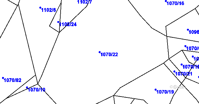 Parcela st. 1070/22 v KÚ Kejžlice, Katastrální mapa