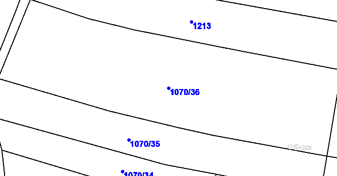 Parcela st. 1070/36 v KÚ Kejžlice, Katastrální mapa