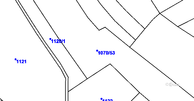 Parcela st. 1070/53 v KÚ Kejžlice, Katastrální mapa